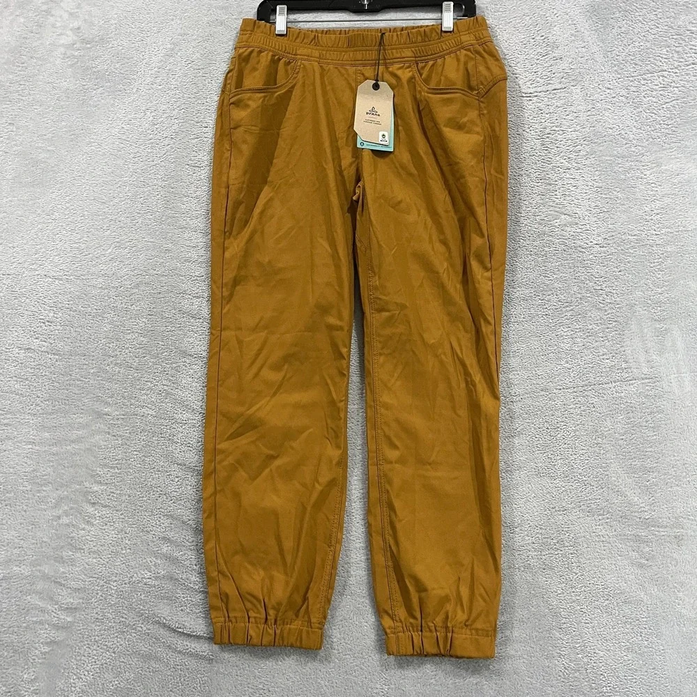 prAna Antique Bronze Halle E-Waist Jogger Pant II Size 12 Pull On Stretch Hiking